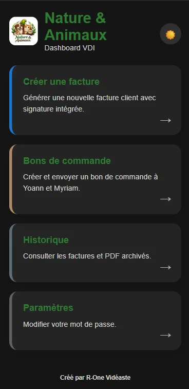 Miniature — application Nature & Animaux VDI